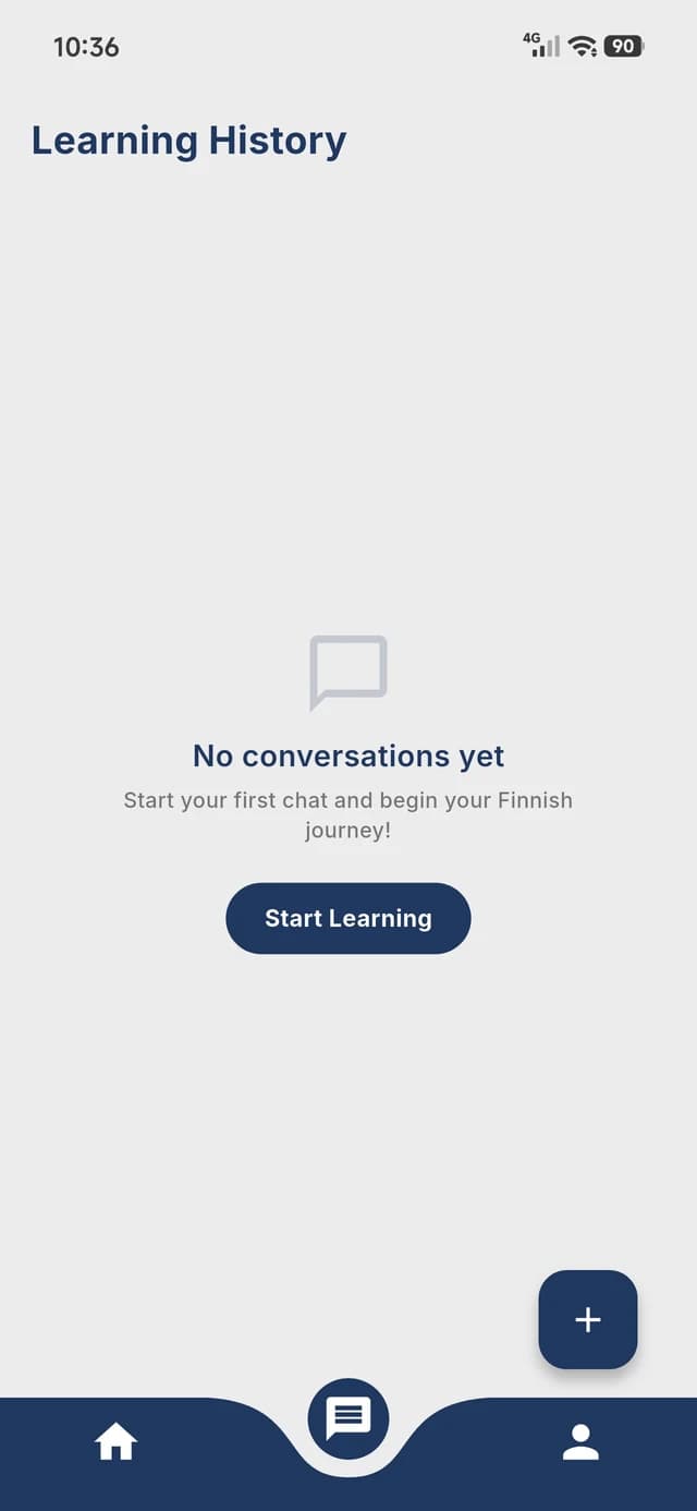 YKIprep Learning History screen listing your past conversations